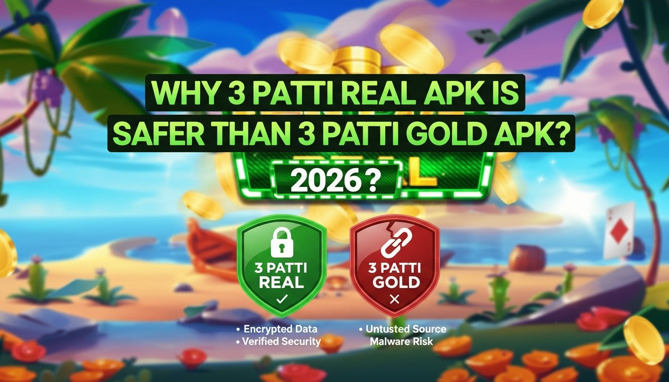 Why 3 Patti Real Apk is Safer Than 3 Patti Gold apk 2026 Comparison Banner